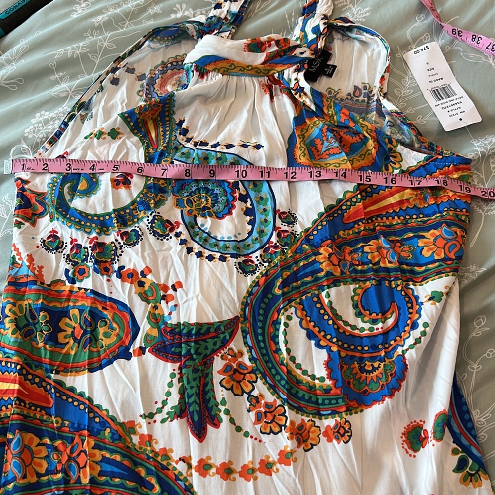 MSK Colorful Paisley Print Maxi Dress /NWT - Picture 12 of 13
